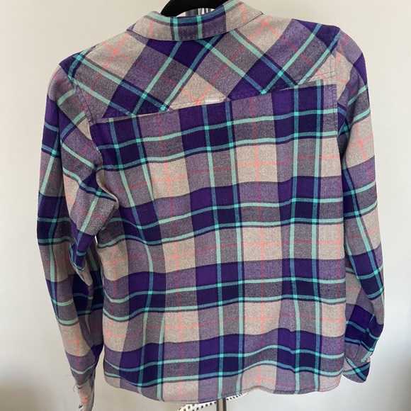 Columbia Simply Put plaid long sleeve flannel button up shirt women size small - Picture 4 of 7